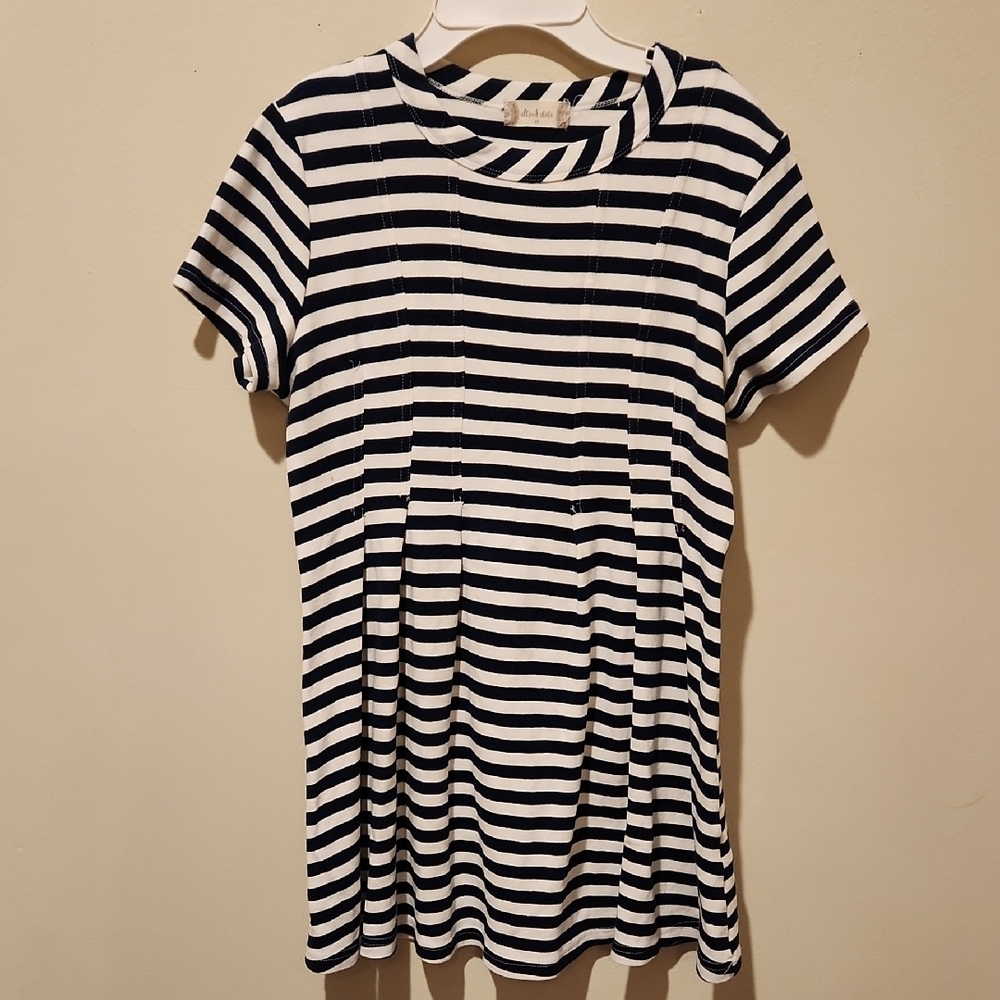 ❤ ALTAR'D STATE STRIPED COTTON MINI DRESS / TUNIC TOP, MEDIUM